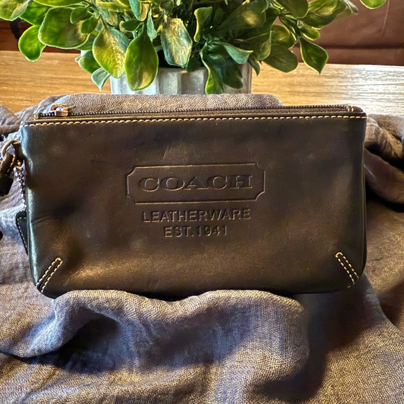 Coach Handbags - Coach Leatherware Black Wristlet
